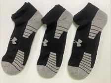 Under Armour UA Moisture Wicking No Show Socks, Large(men's shoe 9-12), 3 pairs