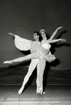 Micheline Bardin right Michel Renault stars of Paris Opera Ballet C- Old Photo