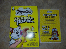 Temptations Creamy Puree Tasty Chicken Flavor Lickable Squeezable Cat Treats