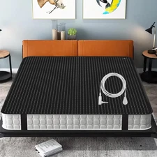 Grounding Mat, Grounding Mat for Bed with Grounding Cord, Soft PU Leather Ground