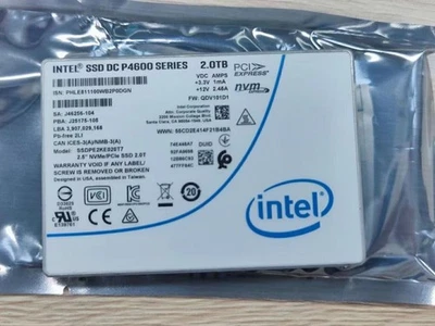 Intel 2TB P4600 SSD NVME U.2 2.5" SSDPE2KE20T701 FEDEX Expedited Genuine New - Bild 1 von 2