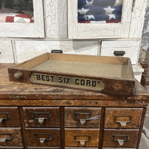Antique JP Coats Best Six Chord Spool Cabinet Drawer Original Parts