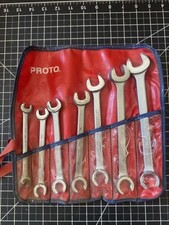 7pc Proto J3700A Flare Nut Wrench Set 6-Point w/ Original Pouch 2404 USA