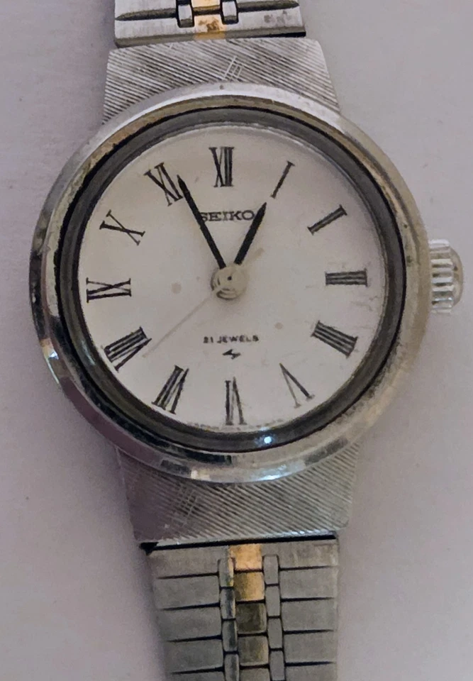 SEIKO 1104-0220 21 Joyas Cuerda Manual Resistente al Agua FUNCIONA MUY BIEN 5N3212 Foto 3 de 4