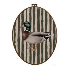Vintage Mallard Duck Oval Wall Art Decor, Duck Nursery Decor,Vintage Ducks Fr...