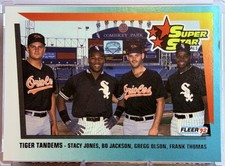 1992 Fleer ☆ Bo Jackson / Frank Thomas / Gregg Olson / Jones ☆ Superstar Special