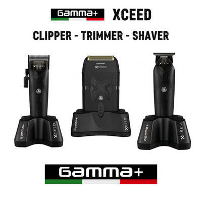 Gamma+ Xcell Clipper + Trimmer + Shaver 3er Set