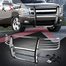 Chrome Front Bumper Push Bar Brush Grille Guard For 07-13 Chevy Silverado 1500 Chrome Front Bumper Push Bar Brush Grille Guard For 07-13 Chevy Silverado 1500