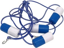 Floating Lane Divider - 16 ft Pool Safety Rope with Integrated Floats Chrome