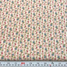 Florals and Pink & White Striped Concord Fabrics Cotton by the HALF YARD