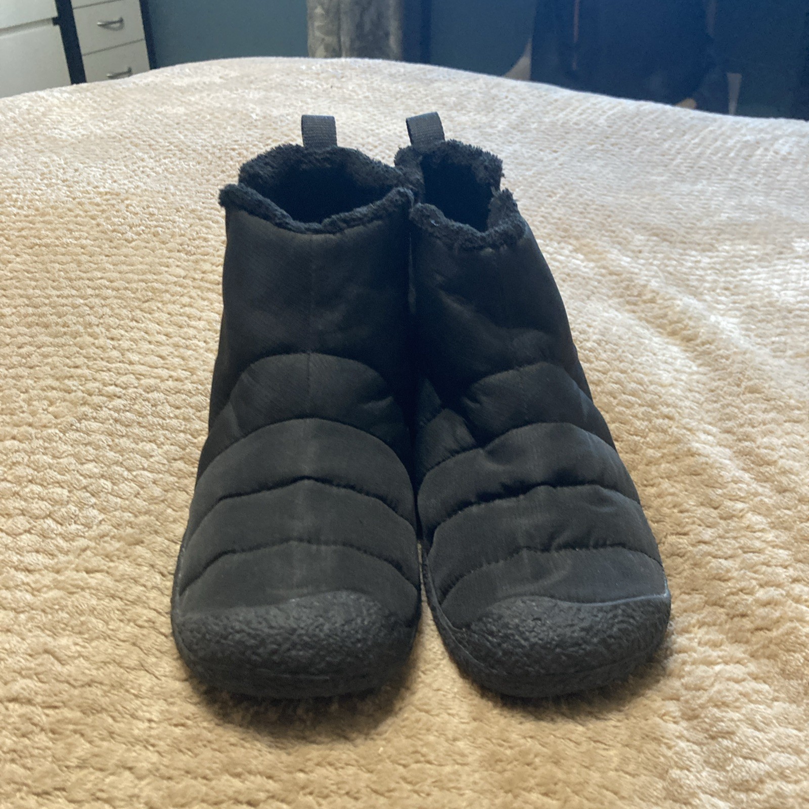 Stivali Keen donna neri Howser trapuntati pull on invernali neve taglia 7 5