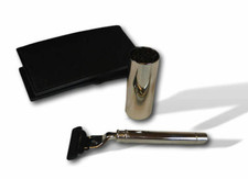 Bey Berk Silver Shaving Set / Razor Pure Badger Brush Set - NEW