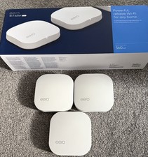 eero Pro Mesh Wi-Fi Router - White (Pack of 3) Model B010001 2nd Gen 