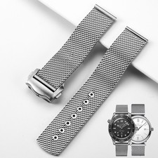 For Omega 007 Milanese Mesh Strap 20mm Solid Steel Replacement Watch Band