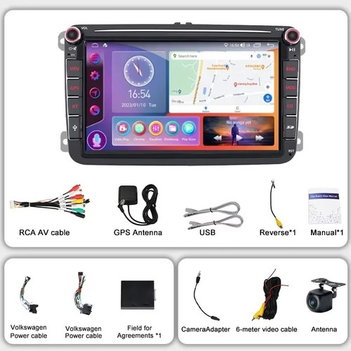 8" 4+64GB Android Apple Carplay For VW POLO 2011-2019 Car Stereo Radio Head Unit - Picture 2 of 8