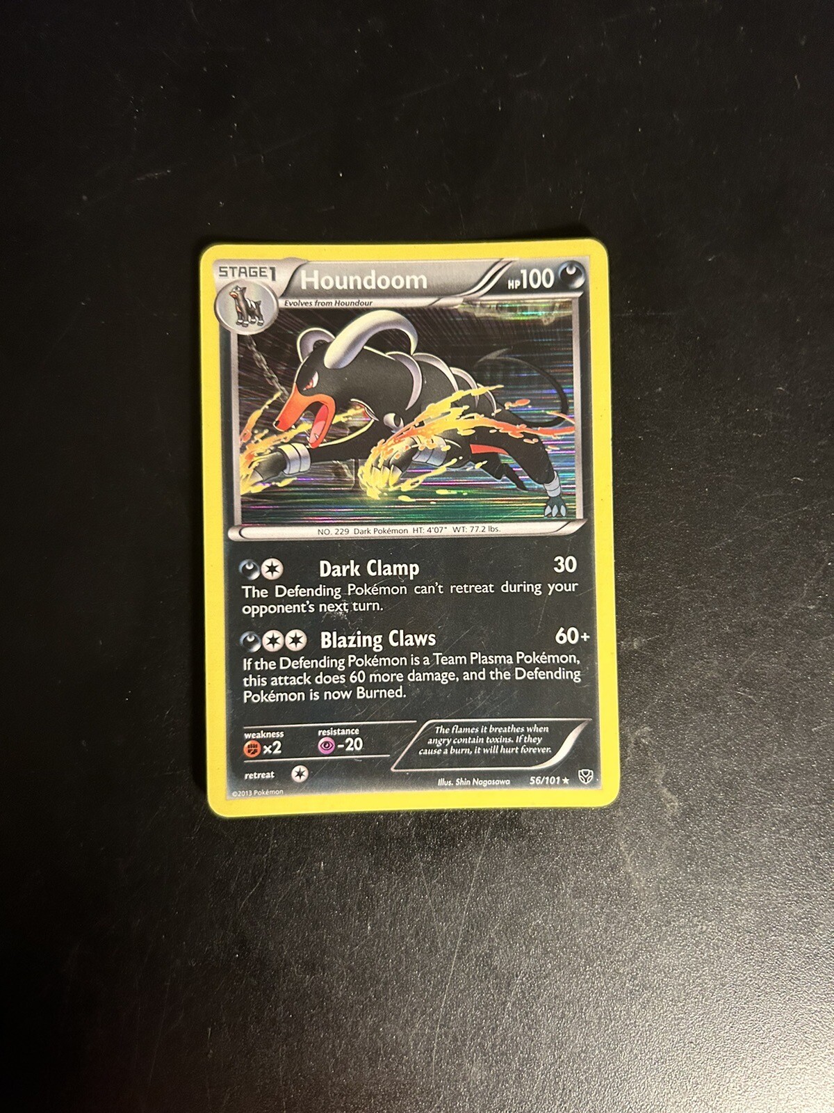 Pokémon TCG Houndoom Plasma Blast 56/101 Holo Rare