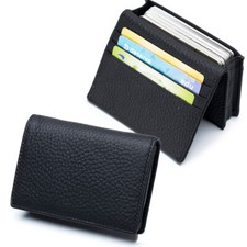 Women Men Coin Change Purse Small Wallet Credit Card Holder Card Pocket Black
