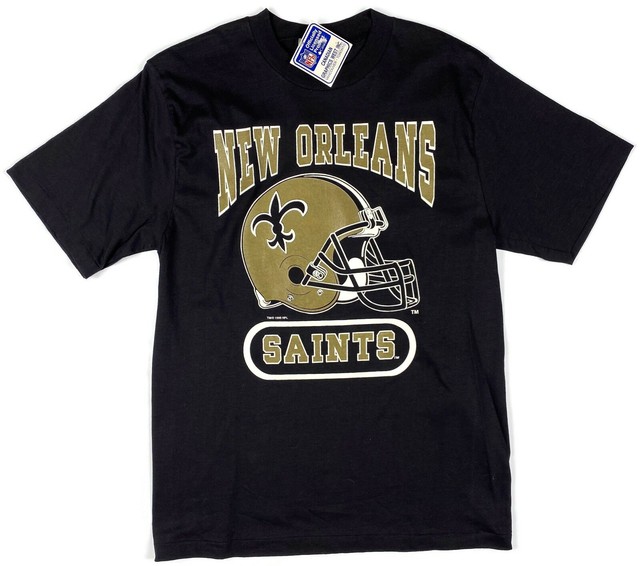 Vintage New Orleans Saints T-Shirt Mens Small Black Single Stitch NFL | eBay