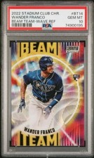 2022 Stadium Club Chrome WANDER FRANCO Beam Team Wave Refractor RC PSA 10
