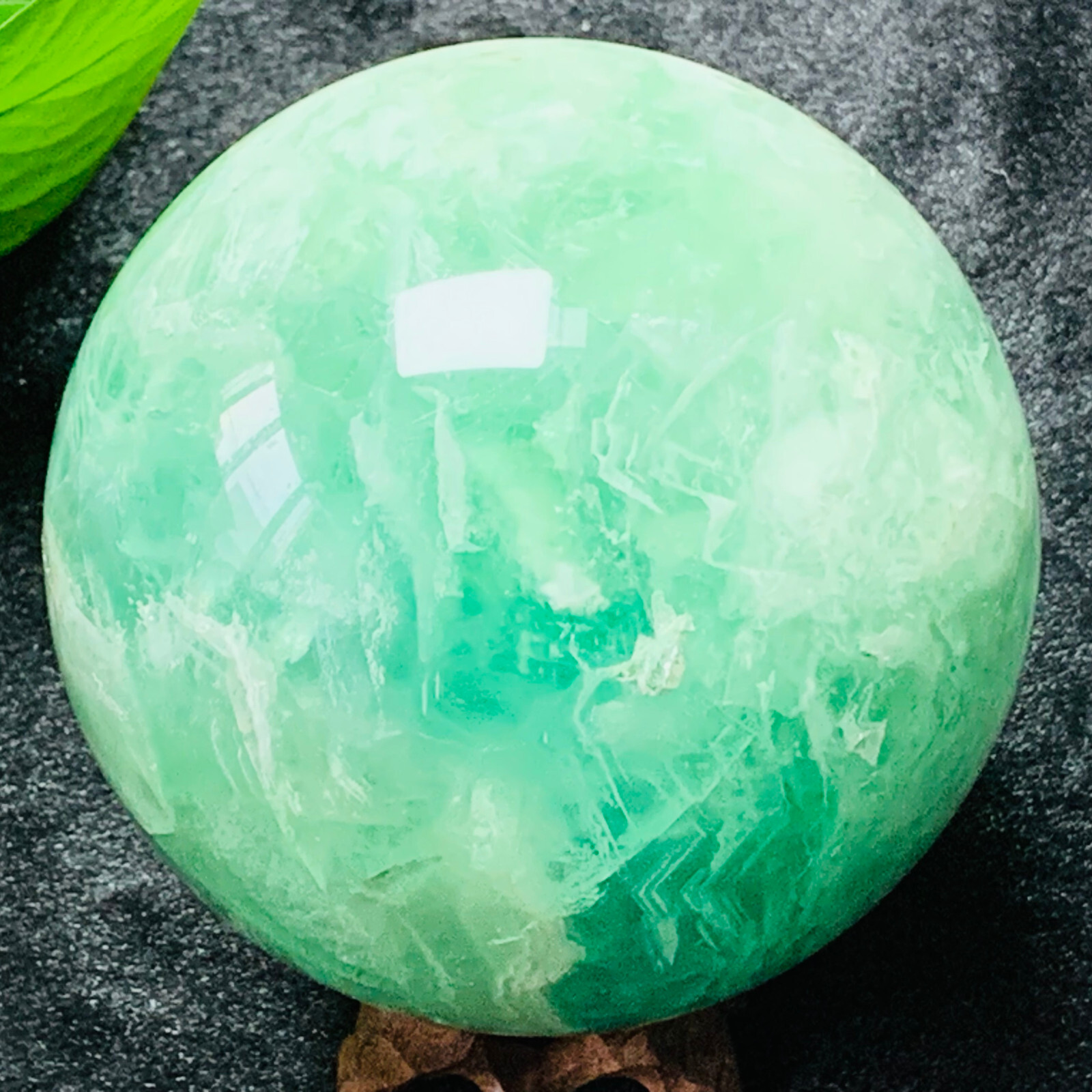 3.63LB Natural Fluorite Quartz Crystal Healing Sphere Ball