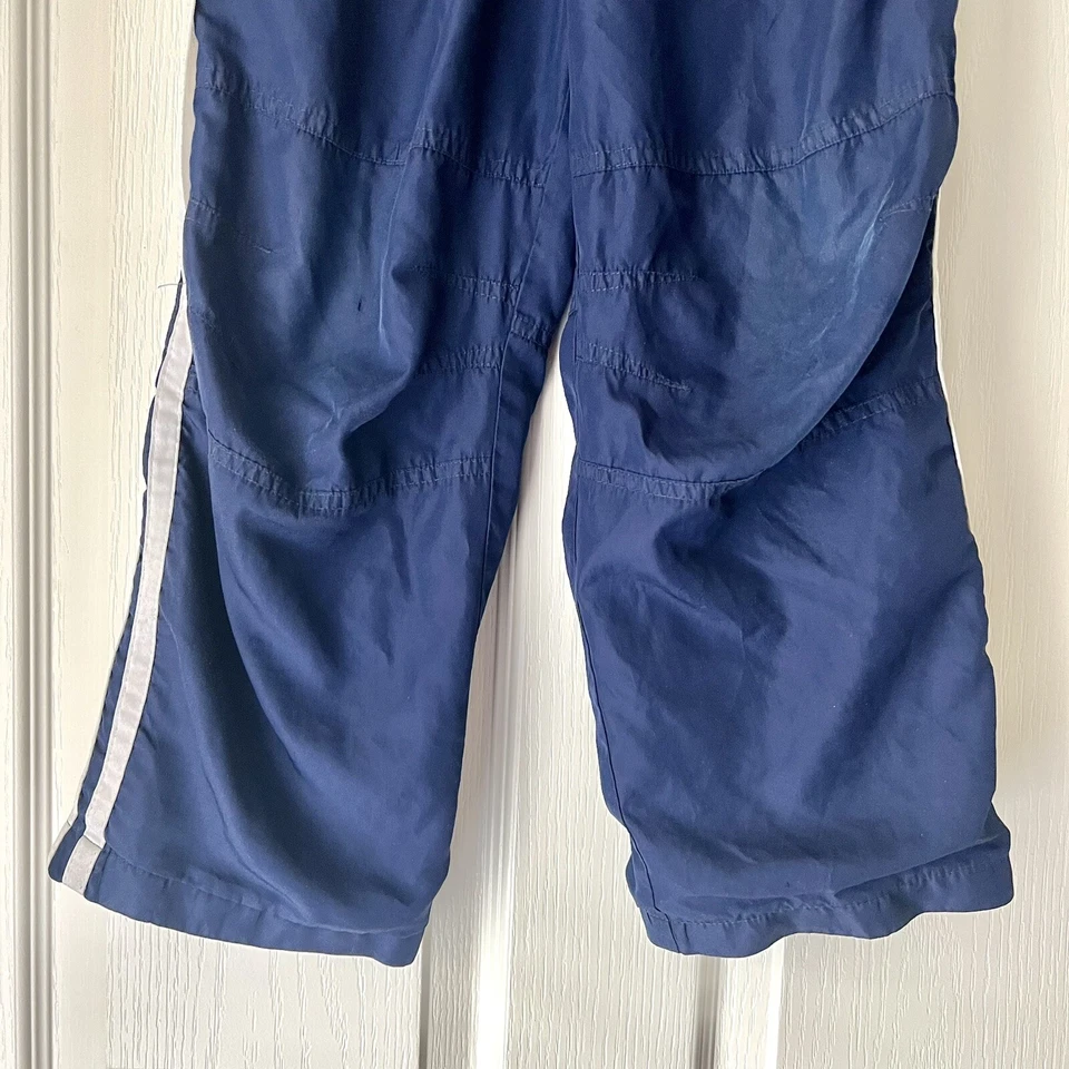 Boys Starter Sz Small 6-7 Navy Blue Track Pants White Stripes Pull On Waist - Image 3 of 4
