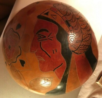 Rare Antique/Vintage Indian Hand Crafted Bowl Designed Signed CP