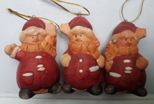 3x Weihnachtsmann Keramik Nikolaus #01
