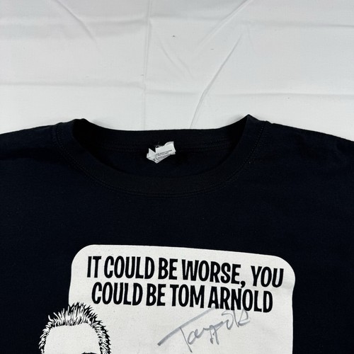 Camiseta Tom Arnold Comedy Show Adulto Talla M Negra Logo Gráfico Firmada - Imagen 10 de 12