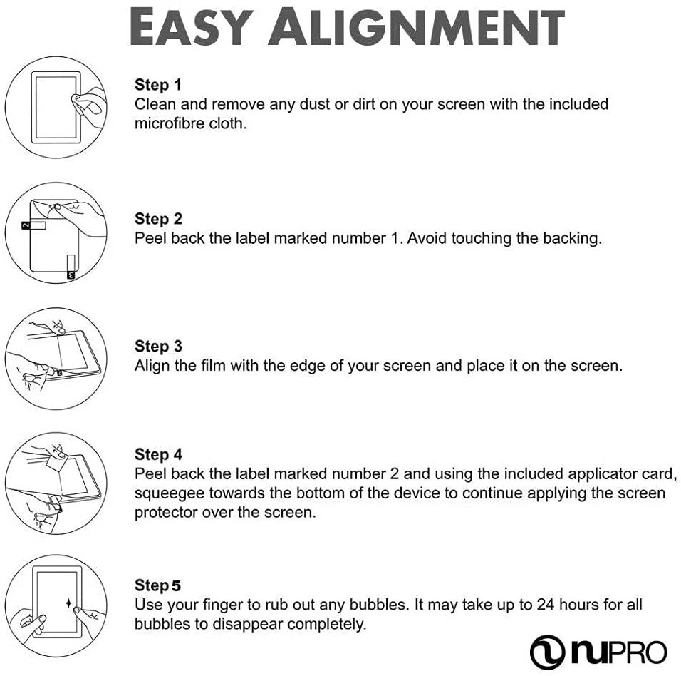 2 NuPro Anti-Glare Screen Protectors for Amazon Fire HD 10 and Fire HD 10+ table - Image 4 of 4