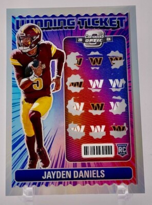 Jayden Daniels 2024 Panini Contenders Optic No.WT-JDS Winning