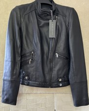 Mint Velvet Leather Jacket 8