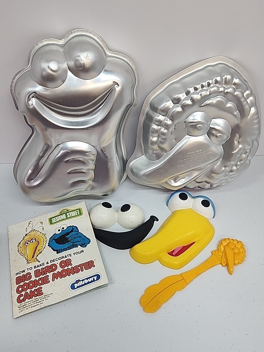 Cookie Monster Big Bird Cake Pan 1983 Wilton Big Bird Cake Pan