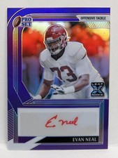 2022 Pro Set Metal - Leaf Rookie Auto Purple Parallel PA-EN1 Evan Neal /30 SSP