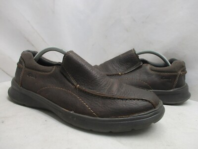 Clarks Men 9.5M Brown Leather Loafers Slip On Work Dress Shoes Office Casual CLARKS Shoes Mens Size 9.5M Brown SLIP-ON Loafers LEATHER  main image 4