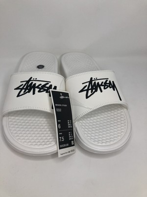 Nike x Stussy Benassi Slides White US Mens Size 6/ Womenâs 7.5 | eBay