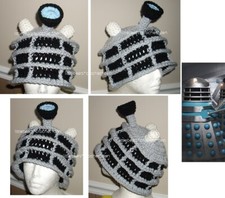 CUSTOM boutique CROCHET DR. WHO DALEK Hat Beanie Costume