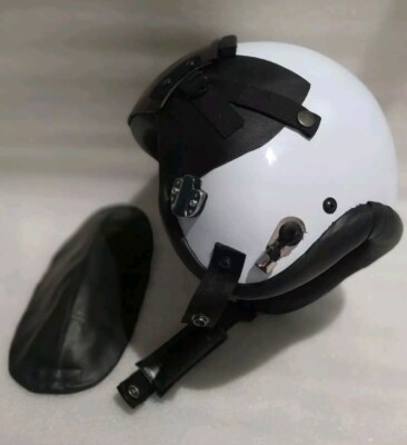 HGU-55 FIGHTER PILOT HELMET ''WHITE'' WITH LEATHER EDGEROLL,COLOUR BY REQUEST+PIN