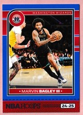 2024-25 Panini NBA Hoops Blue Parallel Marvin Bagley III #86 Washington Wizards