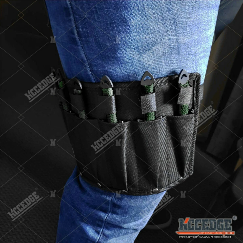 Ninja Knives 6pc Tactical Knives With Leg Sheath Stealth Kit 440 Stainless Steel - Image 2 of 3