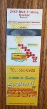 BOWLING: ST. PASCAL CENTRE DE QUILLES (QUEBEC) (SPORTS MATCHBOOK COVER) -F2