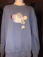 Vintage 80 s Gopher Sport Embroidered Angel Sweatshirt Believe In Yourself M