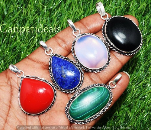 Oval Red Coral Pendant Necklace In 14K Solid Gold / 14K Gold Filled - Foto 3