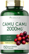 Camu Camu Capsules 2000Mg  150 Count  with Vitamin C  Non-Gmo, Gluten Free