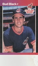 FREE SHIPPING-MINT-1989 Donruss #556 BUD BLACK INDIANS Baseball Card 