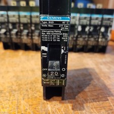 ONE - Siemens BQD120 Bolt-On Circuit Breaker 20A 1P 277VAC 1 Pole SHIPS FREE