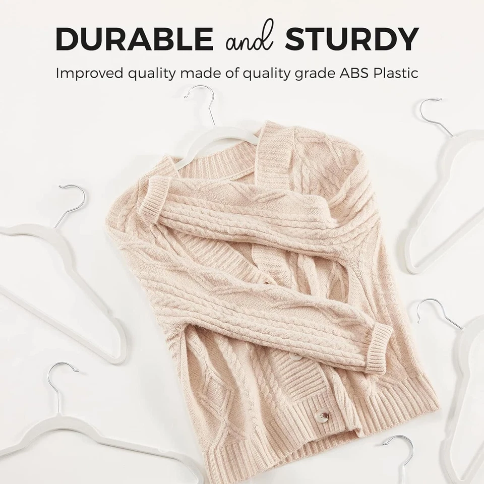 Kleiderbügel Samt, 60er, Bügel, Rutschfester Filz Bügel Anzugbügel Kleiderbügel - Bild 3 von 4