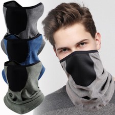 Windproof Ski Neck Gaiter Winter Fleece Face Mask Thermal Bandana Scarf for Men
