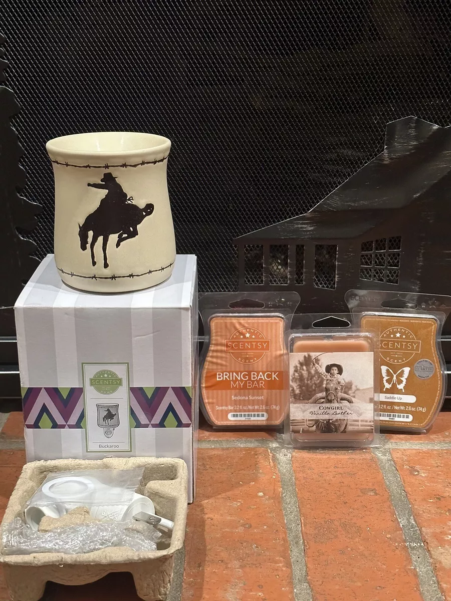 SCENTSY BUCKAROO COWBOY WESTERN MINI WAX WARMER 3 NEW COWBOY