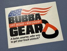 Bubba Gear Off Road Recovery Tow Rope Line Rare BIG VINYL Sticker USA Truck 7”