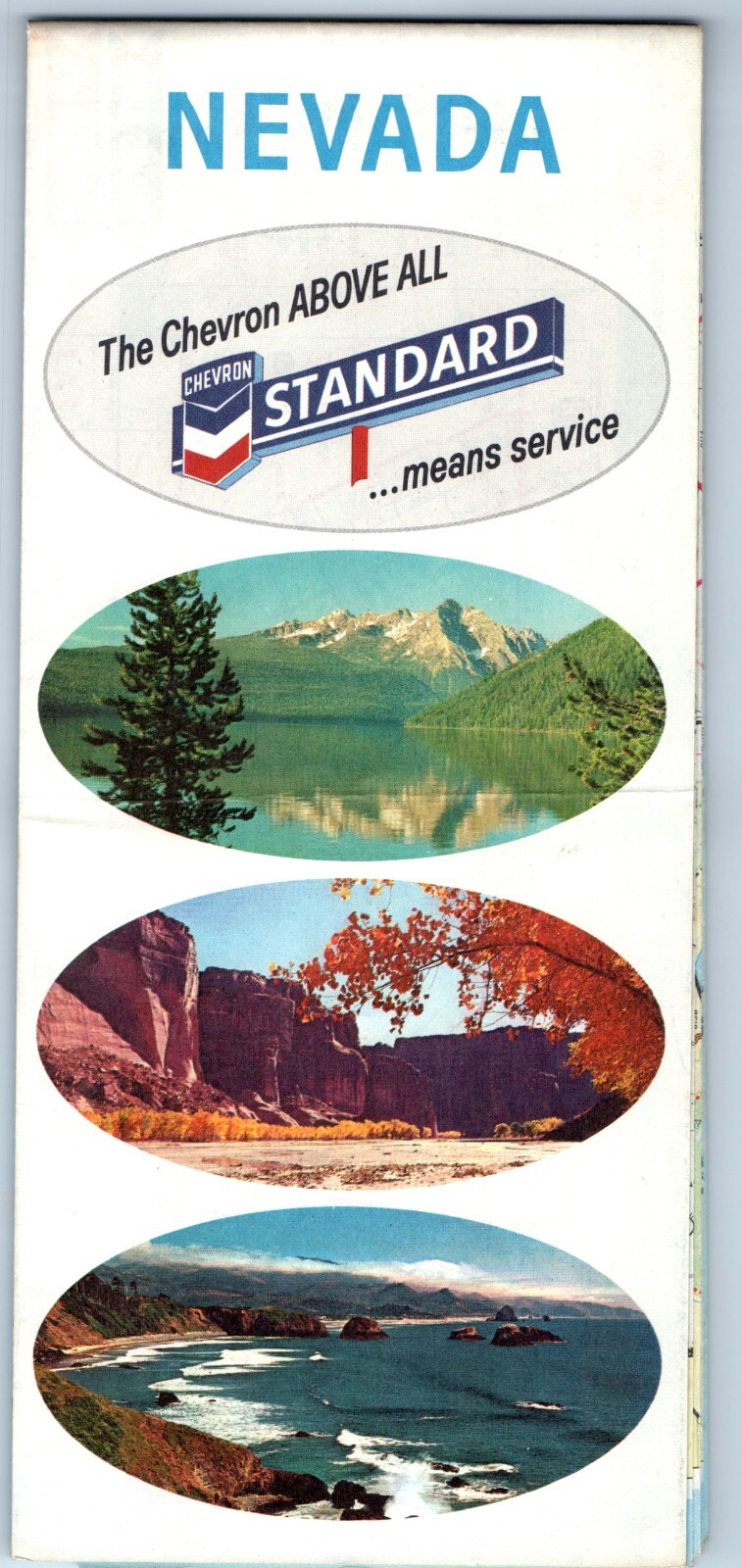 1967 Nevada Chevron RPM Highway Road Map Standard Oil 1960 Credit Card Vtg NV 8A